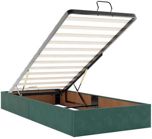 vidaXL Ottoman-Bett mit Matratzen Dunkelgrün 90x200 cm Samt 3313592 Bild 10