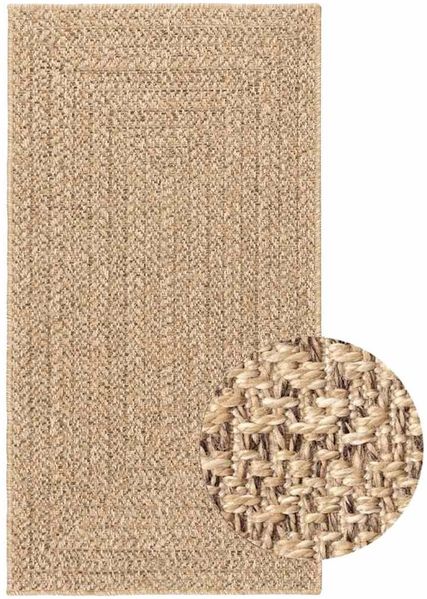 vidaXL Teppich 80x150 cm Jute-Optik Innen und Außen 364830