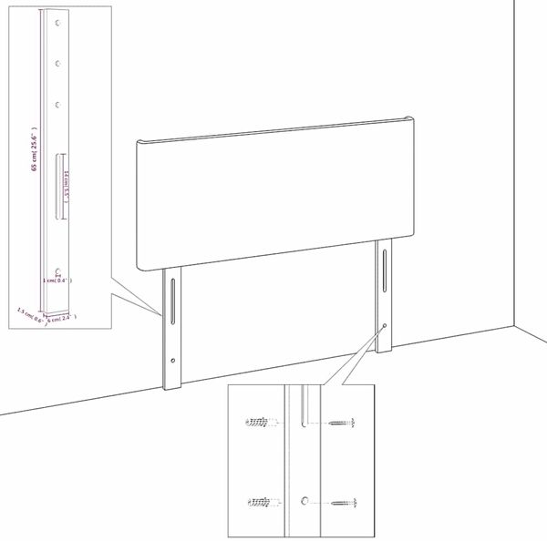 Bettgestell mit Kopfteil Samt Dunkelblau 80x200 cm Bild 12