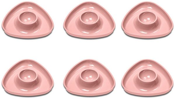 WESTMARK Eierbecher 6 Stk, dreieckig, stapelbar, Tri, Rosa