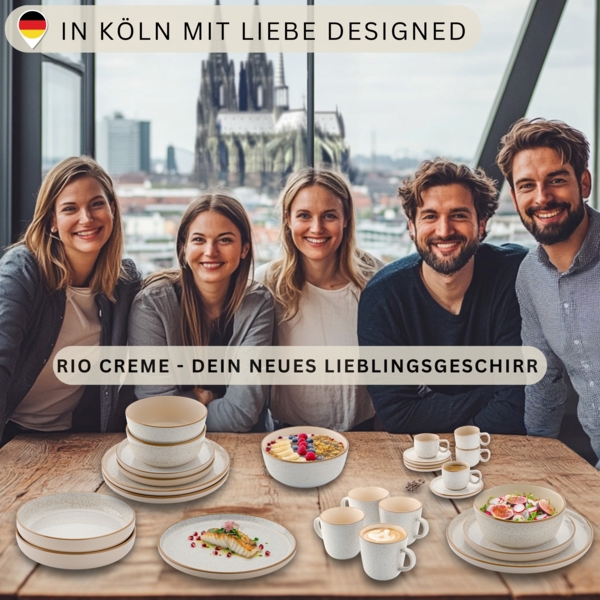 SÄNGER Espressotassen Set Rio Creme 8 teilig für 4 personen Bild 6