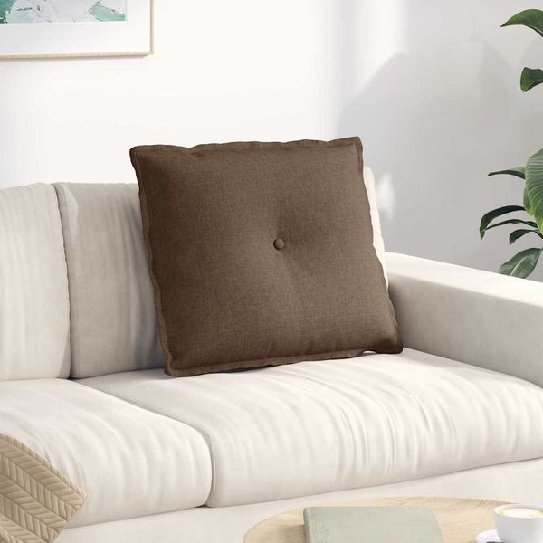 vidaXL Rückenkissen Braun 60 x 19 x 50 cm Stoff 42014662