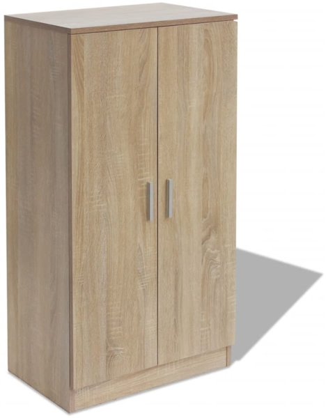 vidaXL Schuhschrank mit 7 Fächern Eiche-Optik, 55 x 35 x 108 cm (B x T x H)