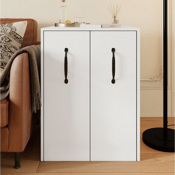 HAUSS SPOLE Sideboard Bücherregal Schmal Seitenschubladen Standregal Verstellbare Böden