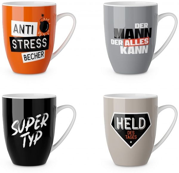 Kaffeetasse Kaffeebecher Tee Tasse Geschenk für Dich 250ml la vida MANNTASTISCH Held 950304