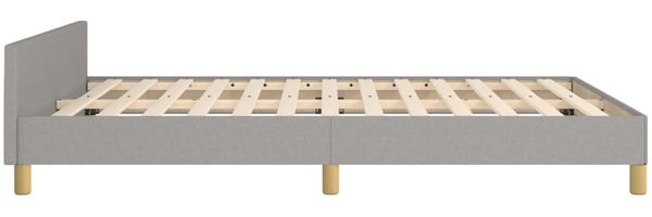 Bettgestell mit Kopfteil Hellgrau 140x200 cm Stoff [347415] Bild 6