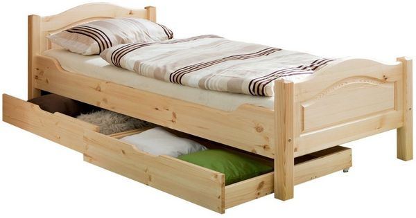 Einzelbett "Rita" 100x200 Kiefer massiv