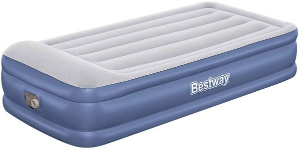 TriTech™ Single-Luftbett mit integrierter Elektropumpe, Blau/Grau, 191 x 97 x 46 cm