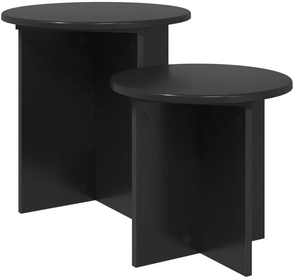 vidaXL Beistelltisch-Set 2 pcs Schwarze Eiche Holzwerkstoff 8001011