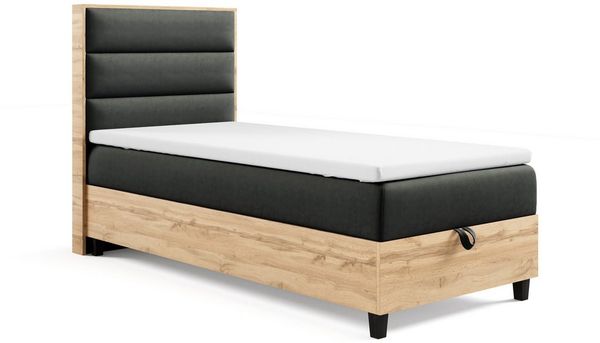 Best for Home Boxspringbett Einzelbett Trinity K-1 mit Bettkasten, Komfort Topper T30 (70x200 80x200 90x200 100x200 cm), Verschiedene Liefermöglichkeiten, TOP Preis-Leistungs-Verhältnis
