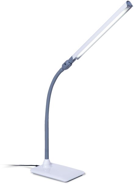 Daylight UnoPro Tisch – Neu, 6.000 K Tageslicht-LEDs, 1.150 Lux, 4 Helligkeitsstufen, Blendschutz, flexibler Arm, schwenkbares Kopfgelenk – Ideal zum Nähen, Lesen, Basteln – Weiß