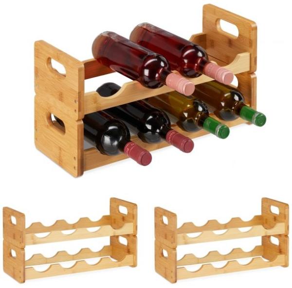 3 x Weinregal für je 8 Flaschen