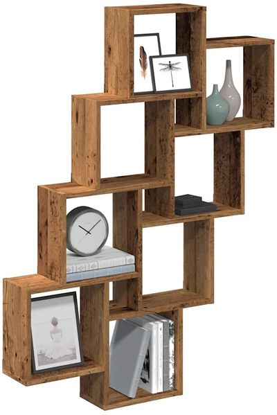 vidaXL Würfelregal Altholz-Optik 90x15x119,5 cm Holzwerkstoff 856596