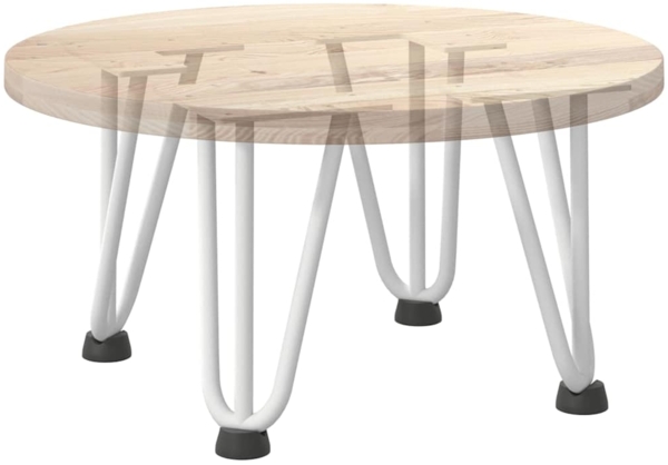 vidaXL Haarnadelbeine für Couchtisch 4 Stk. Weiß 20 cm Massivstahl 4012433 Bild 7