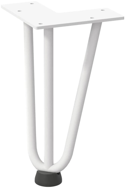 vidaXL Haarnadelbeine für Couchtisch 4 Stk. Weiß 20 cm Massivstahl 4012433 Bild 3