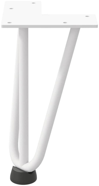 vidaXL Haarnadelbeine für Couchtisch 4 Stk. Weiß 20 cm Massivstahl 4012433 Bild 4