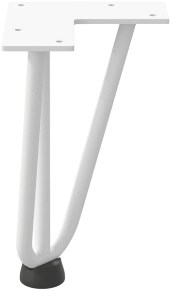 vidaXL Haarnadelbeine für Couchtisch 4 Stk. Weiß 20 cm Massivstahl 4012433 Bild 5