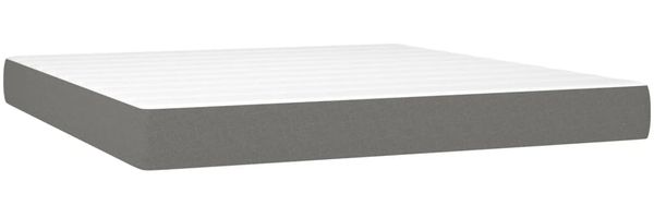 vidaXL Boxspringbett mit Matratze Dunkelgrau 160x200 cm Stoff 3136446 Bild 6
