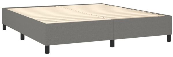 vidaXL Boxspringbett mit Matratze Dunkelgrau 160x200 cm Stoff 3136446 Bild 5