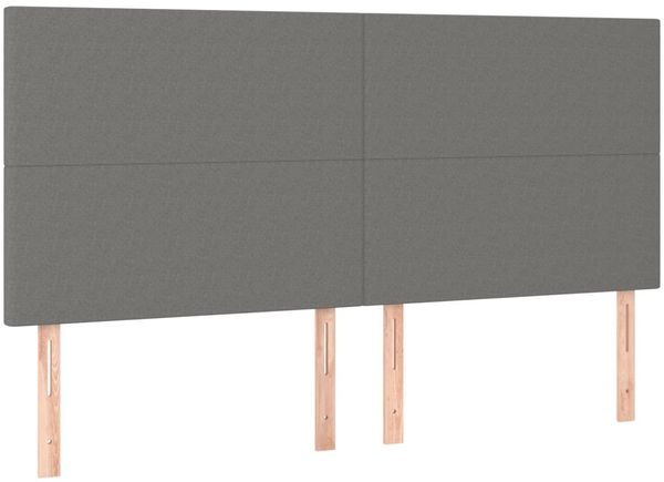 vidaXL Boxspringbett mit Matratze Dunkelgrau 160x200 cm Stoff 3136446 Bild 4