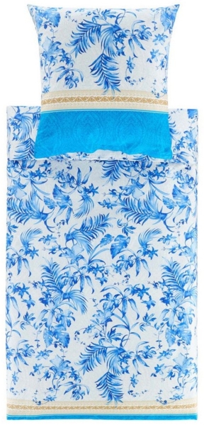 Bassetti Bettwäsche Bassetti Satin Bettwäsche IBISCUS TATTOO, B1 Blau