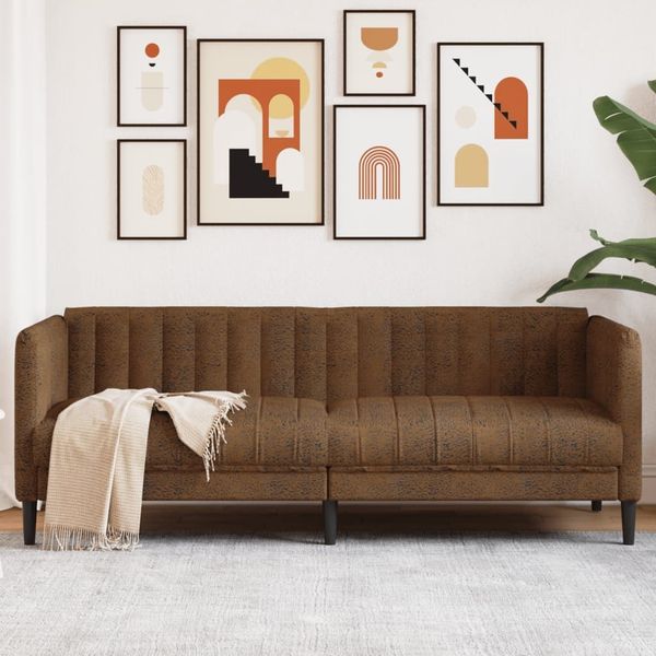 vidaXL Sofa 3-Sitzer , Braun