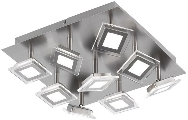 Wofi LED Deckenleuchte Deckenlampe 9x5W 3000K 2700 lumen Warm Weiss ersetzt 250W