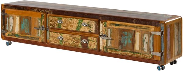 TV-Board Altholz 220x40x50 mehrfarbig lackiert FREEZY #44