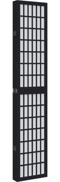 vidaXL 6-tlg. Paravent Schwarz Massivholz Paulownia 358779 Bild 4
