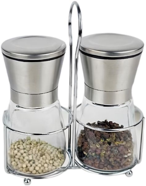 2-teiliges Gewürzständer Set mit praktischer Aufbewahrung - 170ml