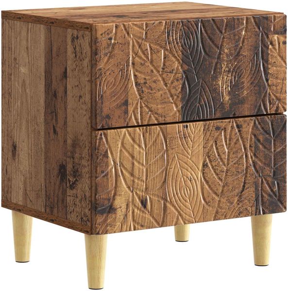 vidaXL Nachttisch Altholz 43 x 34,5 x 48 cm Holzwerkstoff 895001