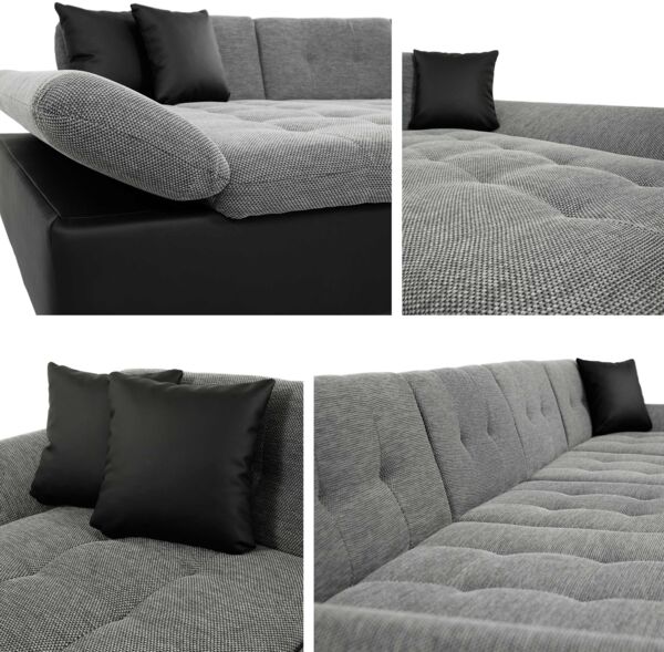 Wohnlandschaft Alia Premium (Farbe: Maya 09 + Mokka 71) Bild 9