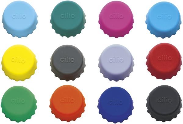 Silikon Kronkorken Flaschenverschluss 12-tlg. CILIO SALUTE 113044