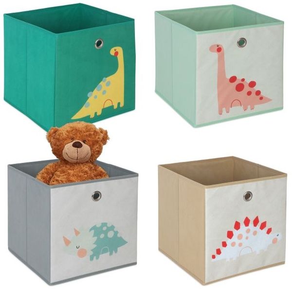 Relaxdays Kinder Aufbewahrungsboxen im 4er Set