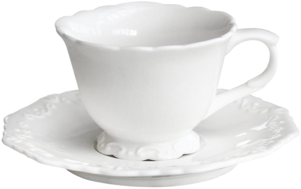 Tasse mit Unterteller "Provence" Porzellan Kaffeetasse Chic Antique 63084-01