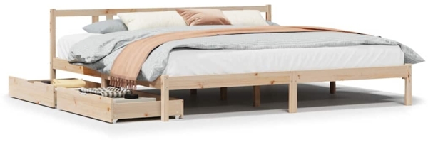 vidaXL Massivholzbett ohne Matratze 200x200 cm Kiefer 3301644