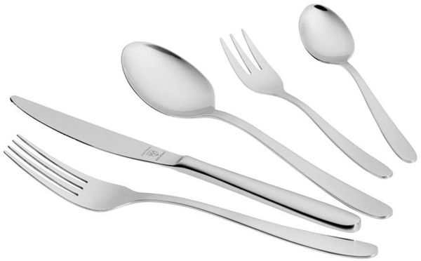 Justinus 'Monza' Besteckset 30-tlg, Edelstahl hochglanz silber, 35 x 6 x 20 cm, spülmaschinengeeignet
