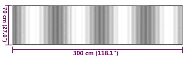 vidaXL Teppich Rechteckig Schwarz 70x300 cm Bambus 376876 Bild 8