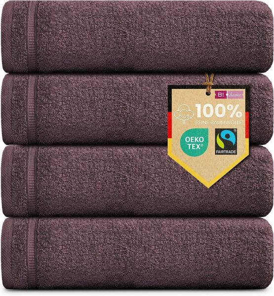 4er Set Gästehandtücher Plain bordeaux-rot 30x50 - Farbe: Bordeaux-Rot, Größe: 30x50