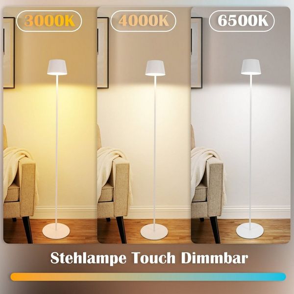 Nettlife LED Stehlampe mit Touch-Dimmer & Solar-Ladefunktion Für Outdoor, Höhenverstellbar, LED fest integriert, Standleuchte Höhenverstellbar für Schlafzimmer Büro Garten Terrassen