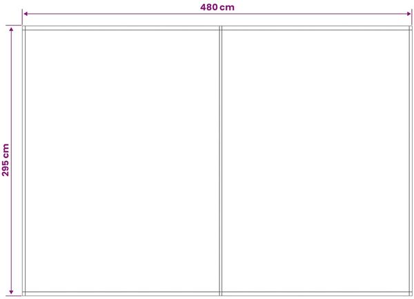 vidaXL Markisenersatzstoff Anthrazit und Weiß 500 x 300 cm Polyester 3444285 Bild 5