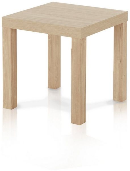 KHG Beistelltisch kleiner Couchtisch quadratisch, Nachttisch Natur Asteiche Holzoptik (Holzwerkstoff foliert, 5 kg belastbar, 45 x 45 x 45 cm, pflegeleicht, ideal für Wohn- und Schlafzimmer), Pflegeleicht, Quadratisch