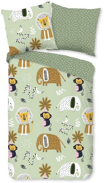 good morning Kinderbettwäsche Chuck, Renforcé, 2 teilig, Baumwolle, Renforcé, Wendeoptik, Kind, Baby, Tiere