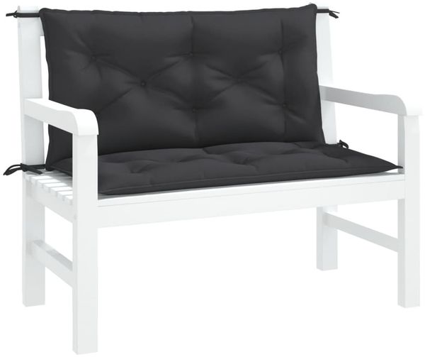 vidaXL Gartenbank-Auflagen 2 Stk. Schwarz 100x50x7 cm Oxford-Gewebe 361666 Bild 3