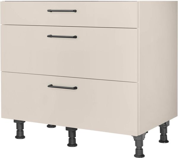 nobilia® Kochfeldumbauschrank "MIAMI", vormontiert, mit Schubkasten und Auszügen, in den Breiten 60 und 90 cm
