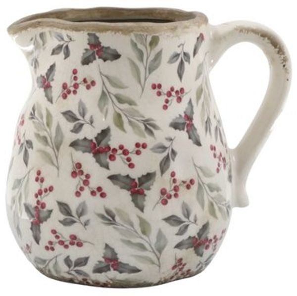 Chic Antique Kanne Chic Antique * Kanne mit Blättern und Beeren Motiv H15,5/L16/B13 cm, (1-St) Bild 4