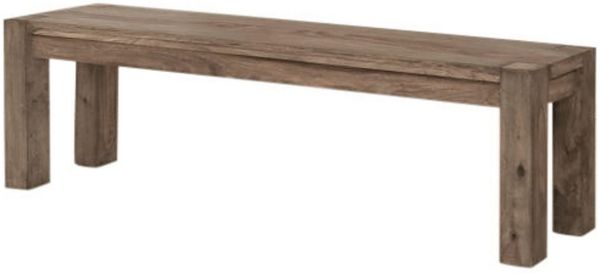 Bank Sheesham 140x35x45 grau geölt NATURE GREY #130