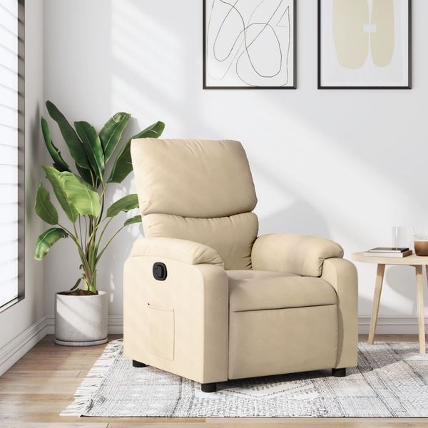 vidaXL Relaxsessel Creme Stoff 3205683