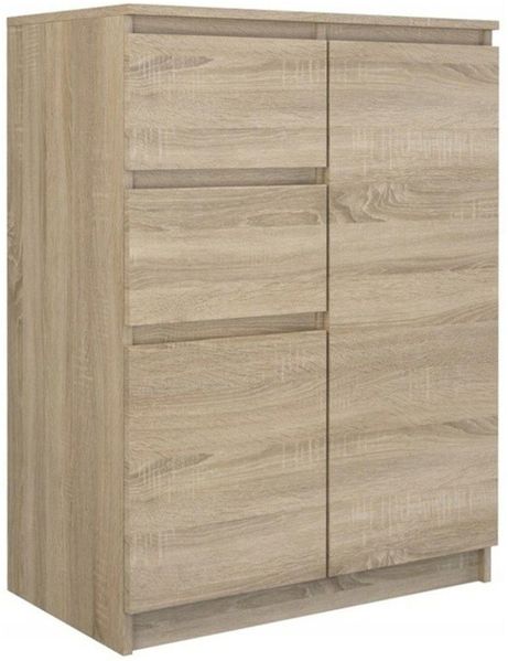 ibonto KOMBIKOMMODE SONOMA Spanplatten Weiße Eiche (H 97 x T 40 x B 70 cm)
