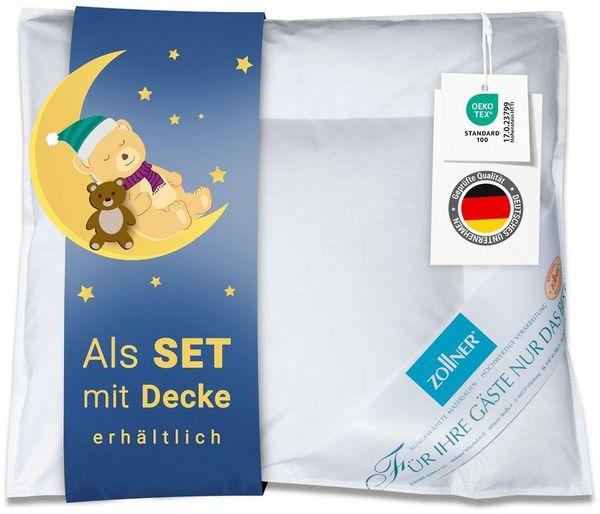 ZOLLNER Kopfkissen, Füllung: 90% Daunen, 10% Federn, 35 x 40 cm, 100% Baumwolle, vom Hotelwäschespezialisten